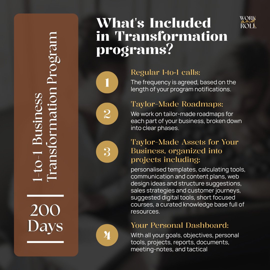1-to-1 Business Transformation Program INCLUDES