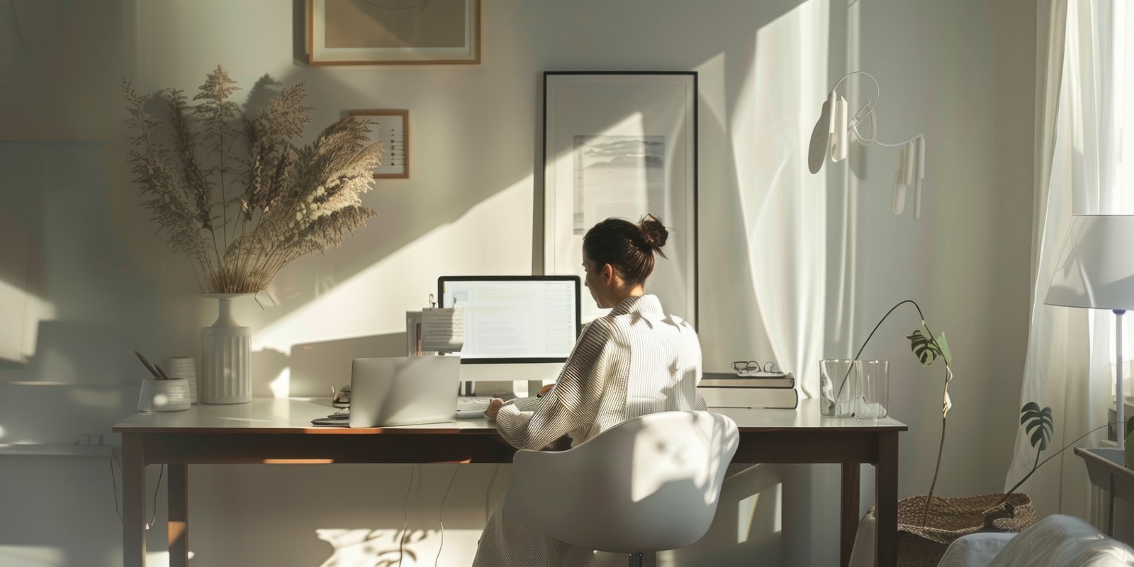 Woman planning her 90 day business plan solopreneur style at a weekend desk
